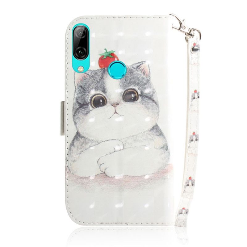 Flip Case Leren Huawei P Smart 2019 Tomaat Op De String Kat