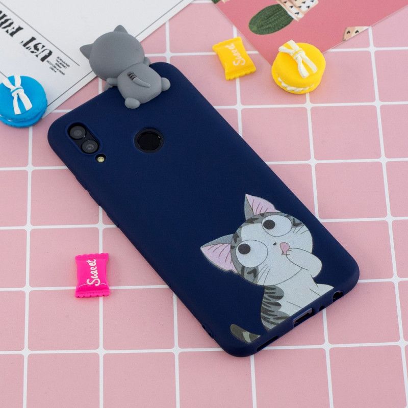 Hoesje Huawei P Smart 2019 3D Denker Cat