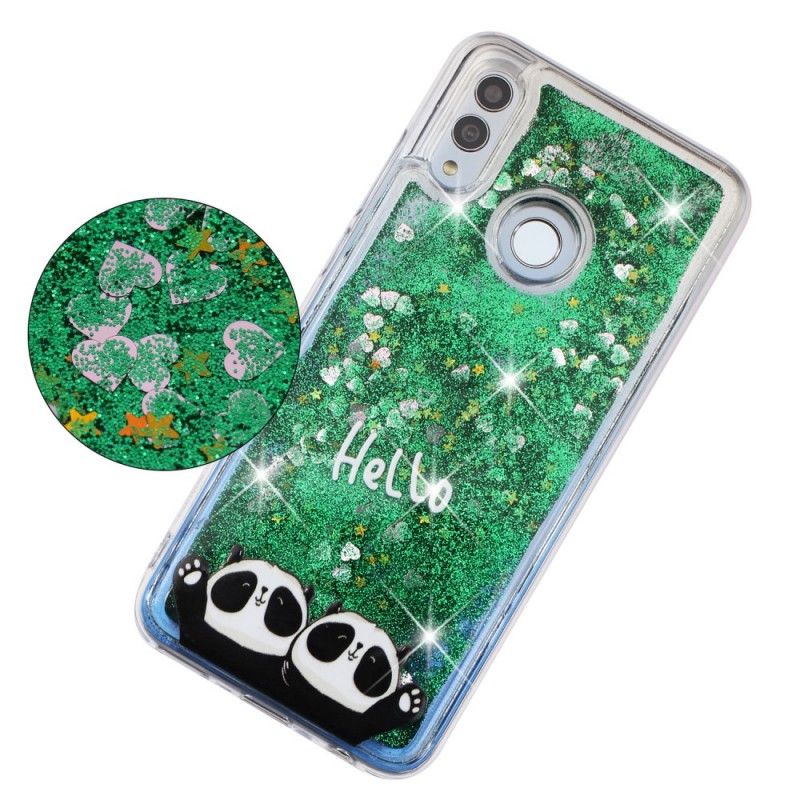 Hoesje Huawei P Smart 2019 Hallo Panda'S Glitter