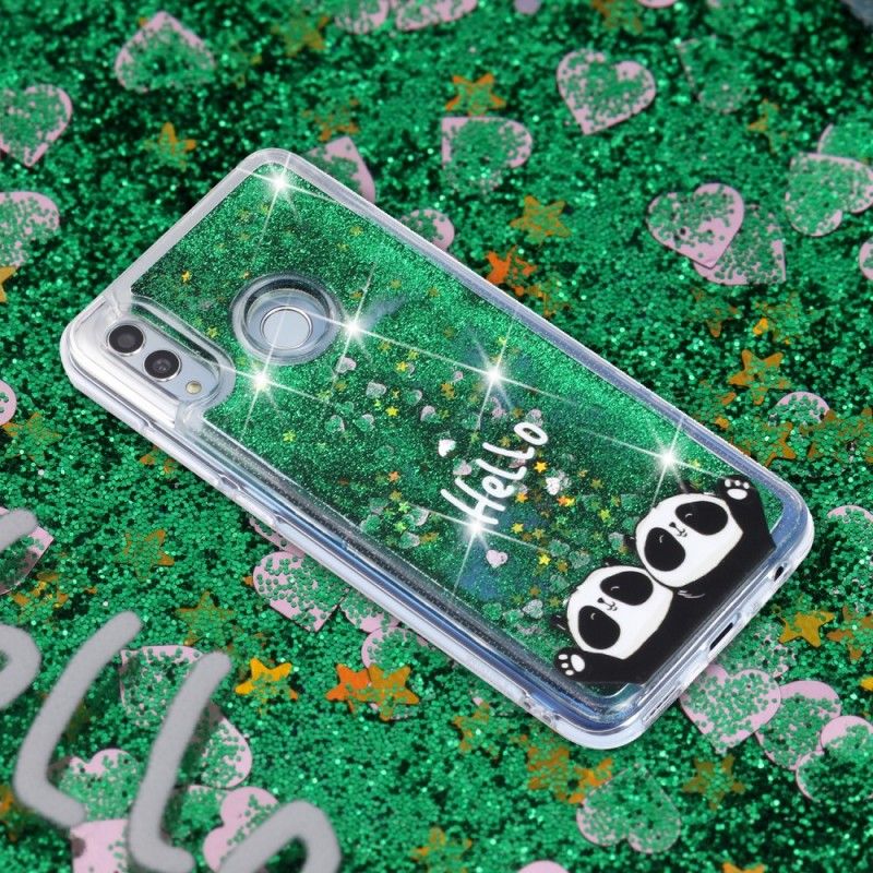 Hoesje Huawei P Smart 2019 Hallo Panda'S Glitter