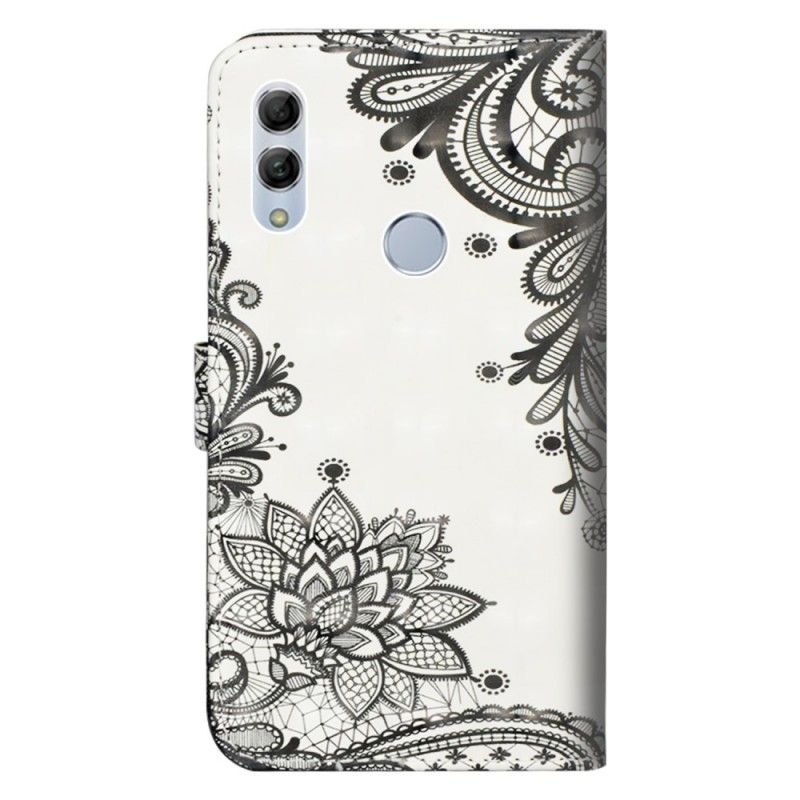 Leren Hoesje Huawei P Smart 2019 Telefoonhoesje Kanten Mandala