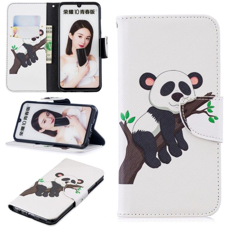 Leren Hoesje Huawei P Smart 2019 Telefoonhoesje Luie Panda