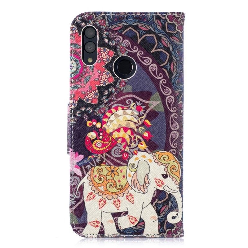 Leren Hoesje voor Huawei P Smart 2019 Etnische Olifantenmandala