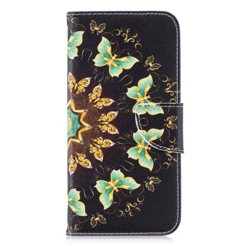 Leren Hoesje voor Huawei P Smart 2019 Vlinder Mandala