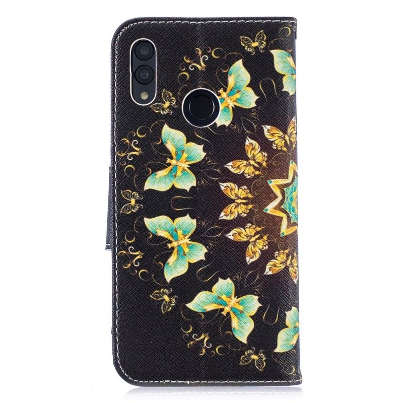 Leren Hoesje voor Huawei P Smart 2019 Vlinder Mandala