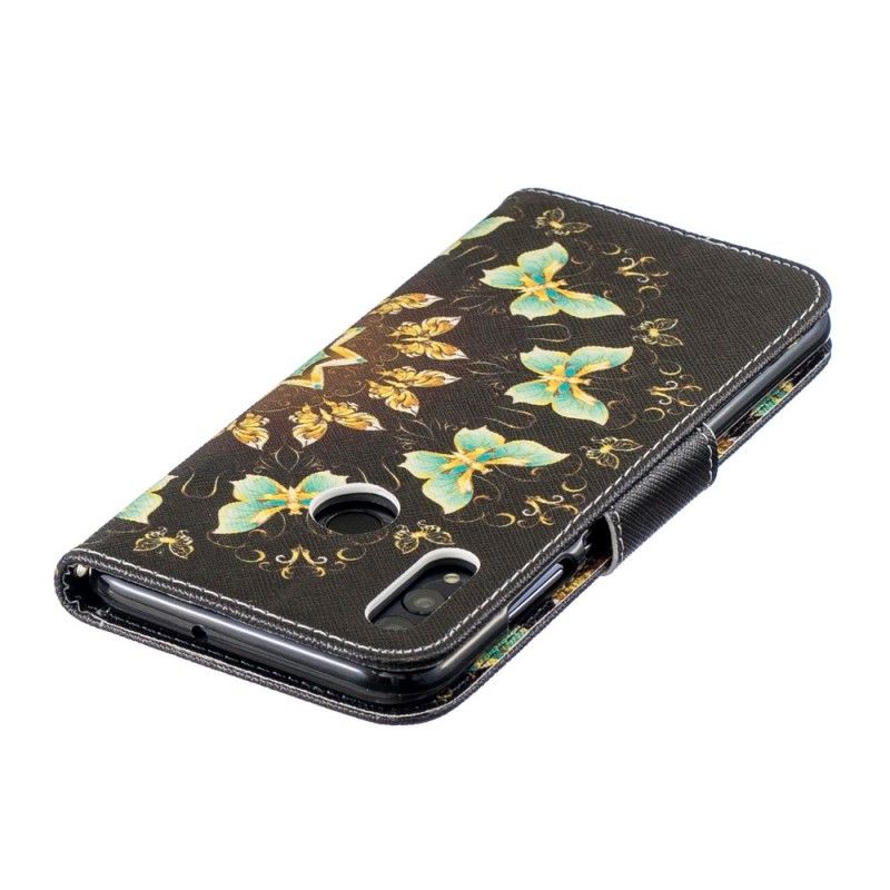 Leren Hoesje voor Huawei P Smart 2019 Vlinder Mandala