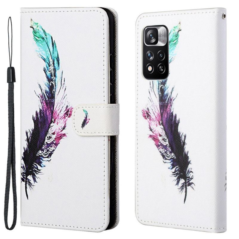 Flip Case Leren Xiaomi Redmi Note 11 Pro / Note 11 Pro Plus Riem Veer