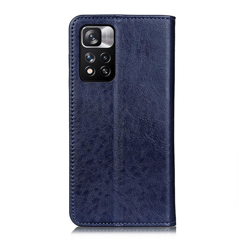 Folio-hoesje Voor Xiaomi Redmi Note 11 Pro / Note 11 Pro Plus Gespleten Leertextuur