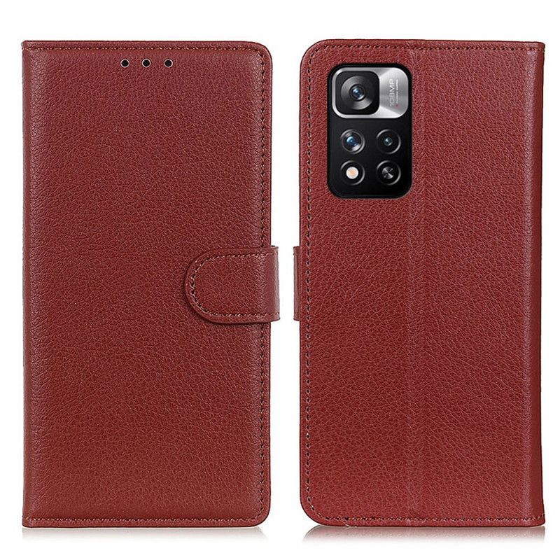 Folio-hoesje Xiaomi Redmi Note 11 Pro / Note 11 Pro Plus Premium Litchi-leereffect