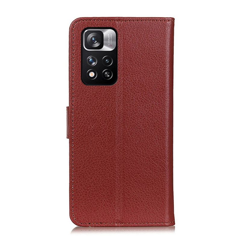 Folio-hoesje Xiaomi Redmi Note 11 Pro / Note 11 Pro Plus Premium Litchi-leereffect