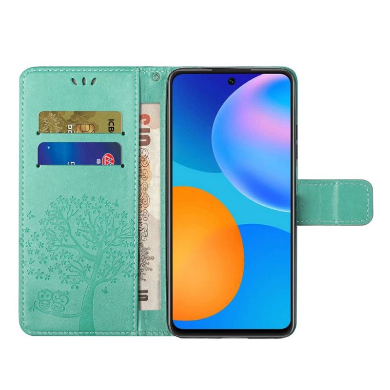 Folio-hoesje Xiaomi Redmi Note 11 Pro / Note 11 Pro Plus Telefoonhoesje Boom En Strappy Uilen