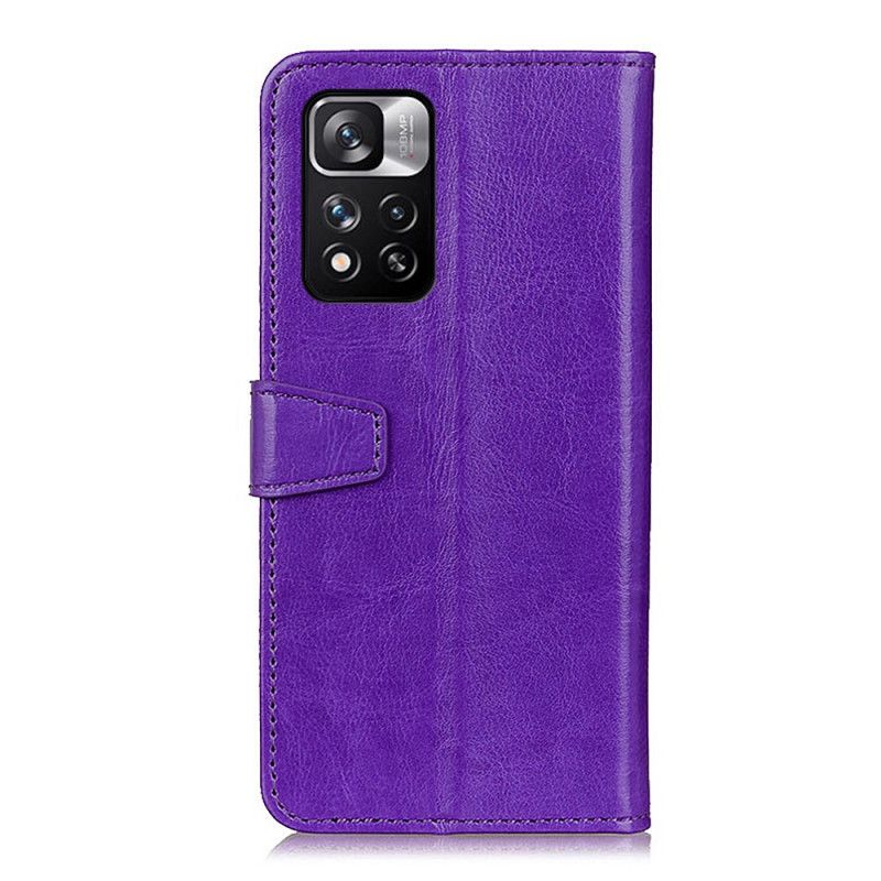 Folio-hoesje Xiaomi Redmi Note 11 Pro / Note 11 Pro Plus Telefoonhoesje Glanzend Leereffect