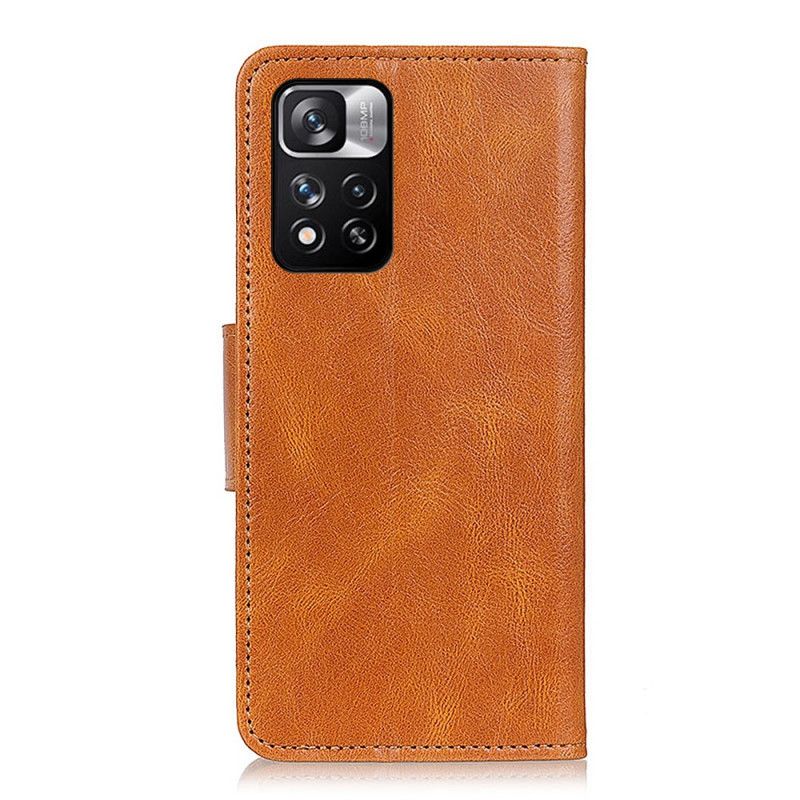 Folio-hoesje Xiaomi Redmi Note 11 Pro / Note 11 Pro Plus Telefoonhoesje Splitlederen Omkeerbare Sluiting