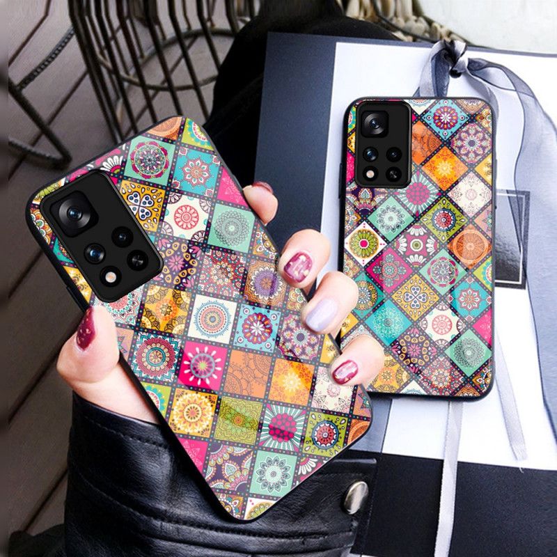 Hoesje Xiaomi Redmi Note 11 Pro / Note 11 Pro Plus Magnetische Patchwork Houder Bescherming Hoesje