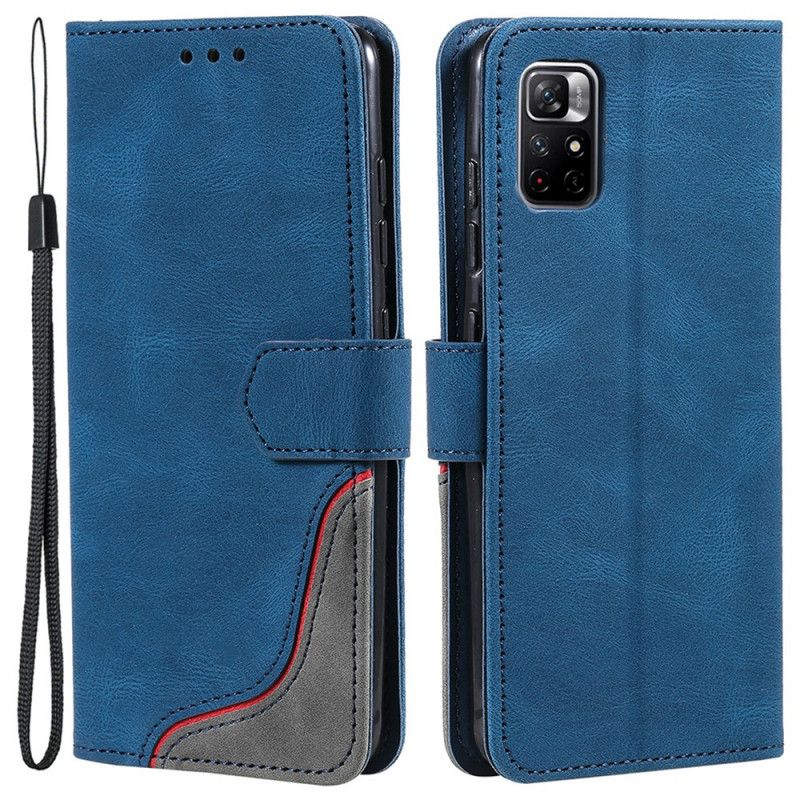 Leren Hoesje Voor Xiaomi Redmi Note 11 Pro / Note 11 Pro Plus Splitleer Skin-touch