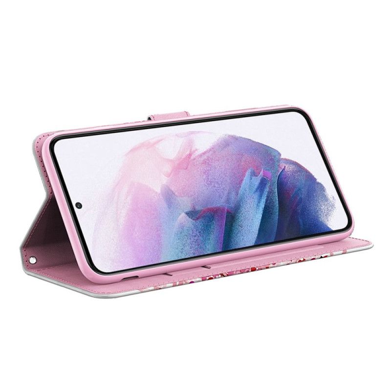 Leren Hoesje Xiaomi Redmi Note 11 Pro / Note 11 Pro Plus Vliegende Blauwe Vlinders Bescherming Hoesje