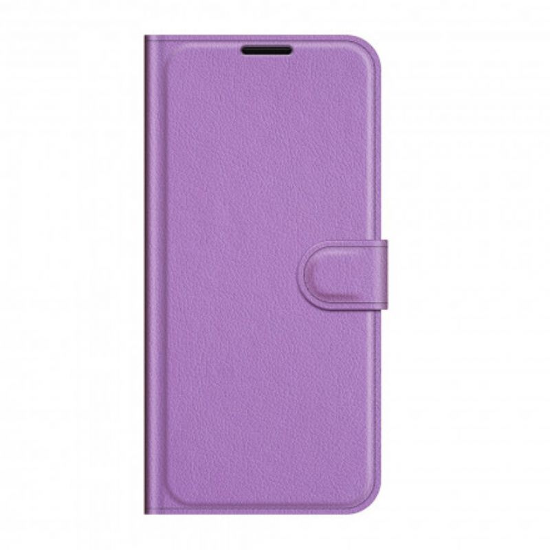 Flip Case Leren Realme 8 5g Klassiek Litchi-effect