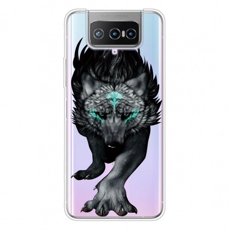 Cover Hoesje Asus Zenfone 7 / 7 Pro Telefoonhoesje Grafische Wolf