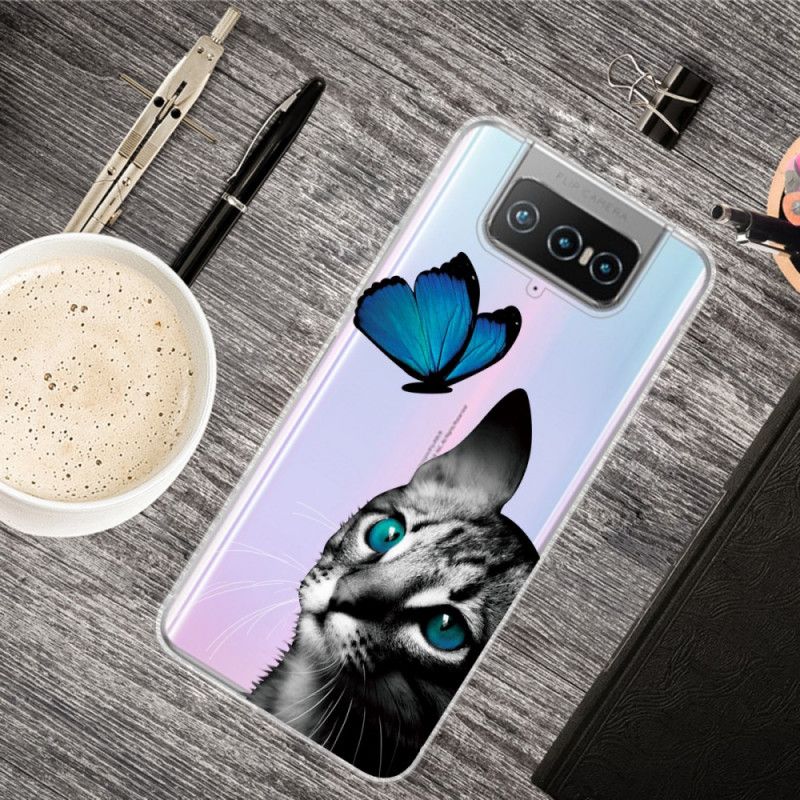 Hoesje Asus Zenfone 7 / 7 Pro Kat En Vlinder