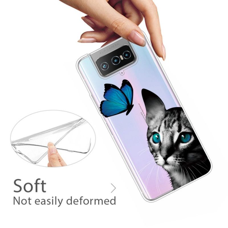 Hoesje Asus Zenfone 7 / 7 Pro Kat En Vlinder