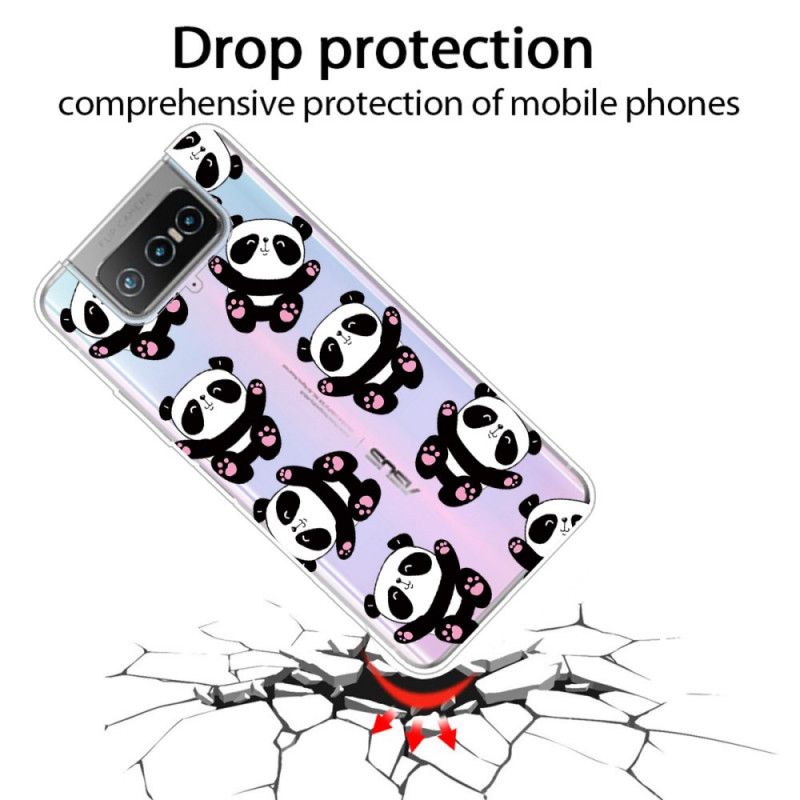 Hoesje voor Asus Zenfone 7 / 7 Pro Leuke Panda'S