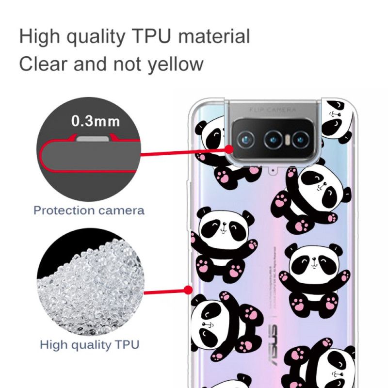 Hoesje voor Asus Zenfone 7 / 7 Pro Leuke Panda'S