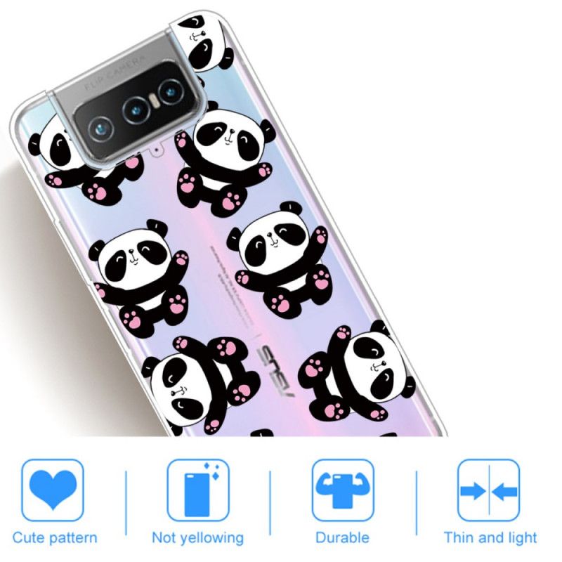 Hoesje voor Asus Zenfone 7 / 7 Pro Leuke Panda'S