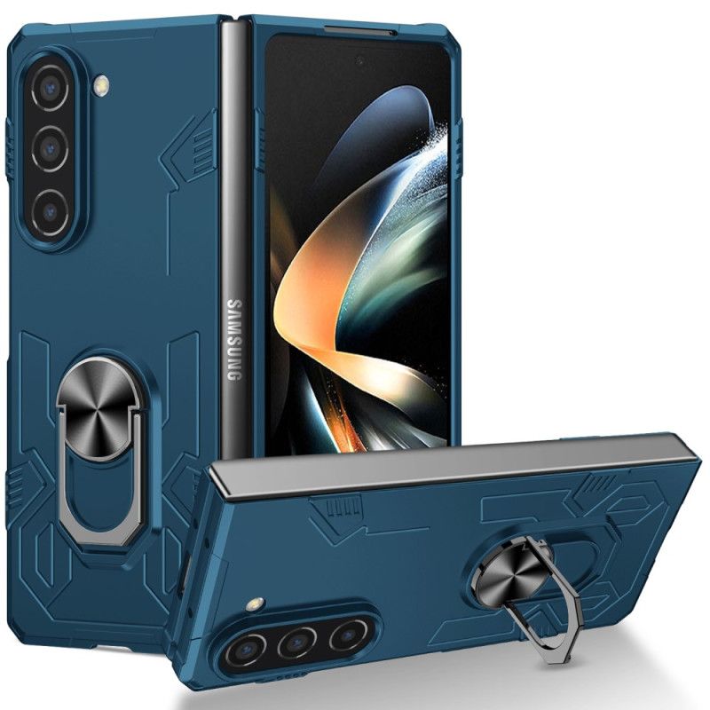 Cover Hoesje Samsung Galaxy Z Fold 5 Telefoonhoesje Defender Ring-ondersteuning