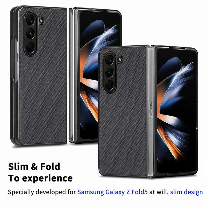 Hoesje Samsung Galaxy Z Fold 5 Klassieke Koolstofvezel