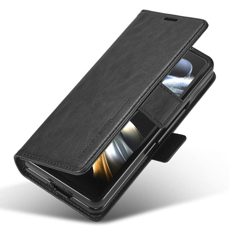 Leren Hoesje Samsung Galaxy Z Fold 5 Rfid Leer Stijl Lc.imeeke