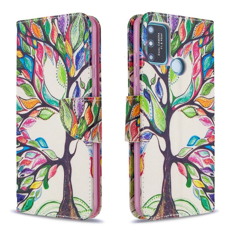 Bescherming Hoesje Honor 9A Telefoonhoesje Gekleurde Boom