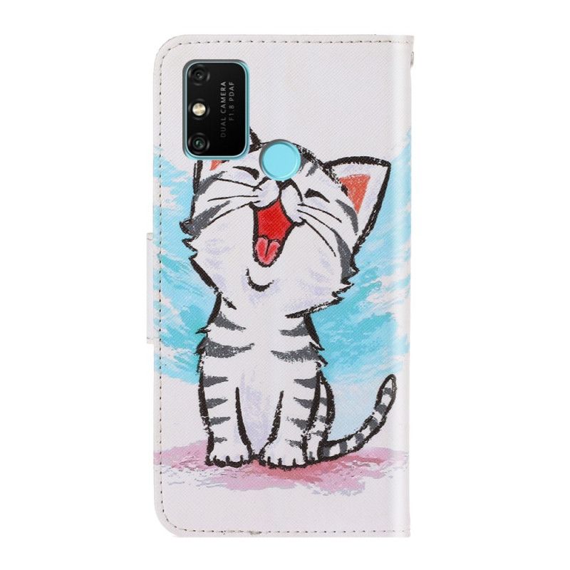 Leren Hoesje voor Honor 9A String Kitten