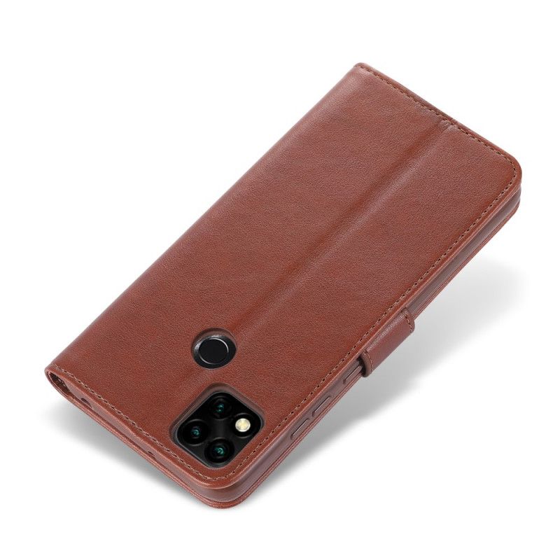 Bescherming Hoesje Xiaomi Redmi 9C Rood Zwart Kunstleer Azns
