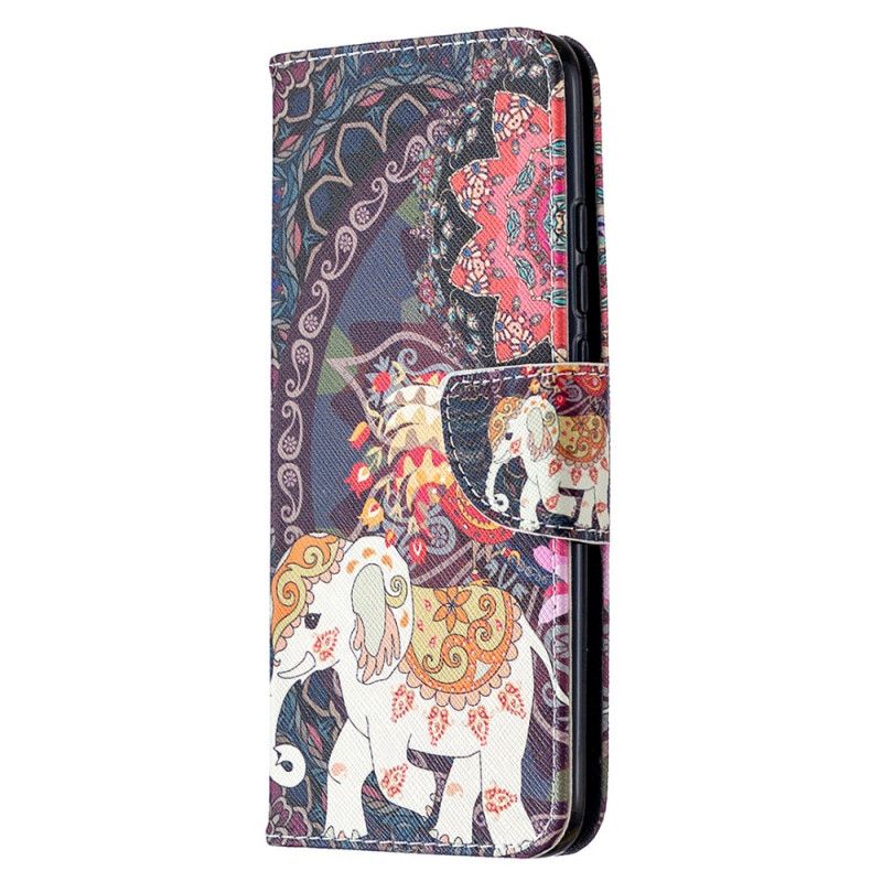 Bescherming Hoesje Xiaomi Redmi 9C Telefoonhoesje Indische Olifanten