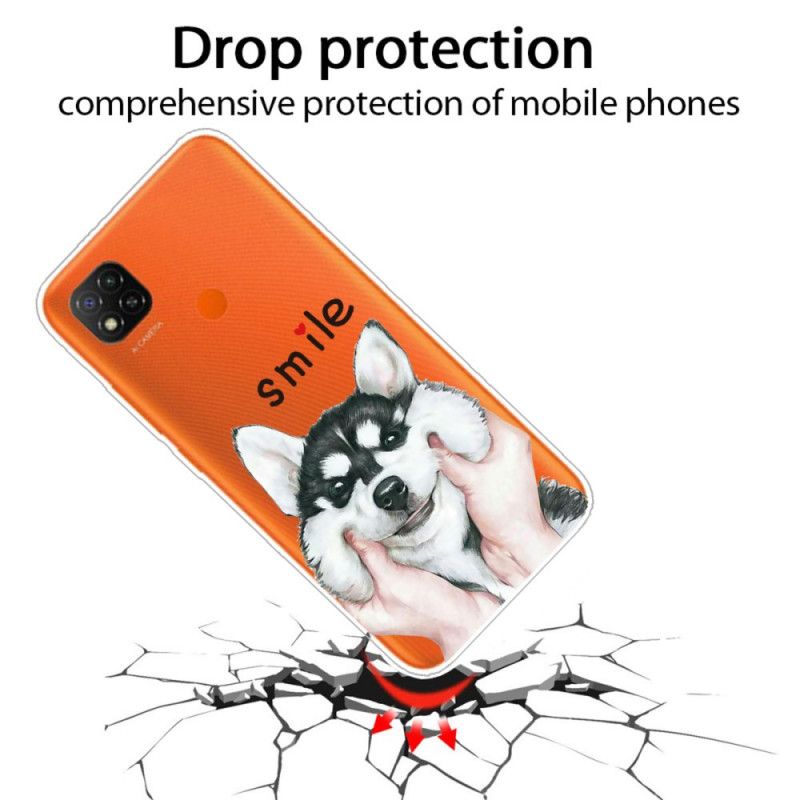 Case Hoesje Xiaomi Redmi 9C Telefoonhoesje Glimlach Hond