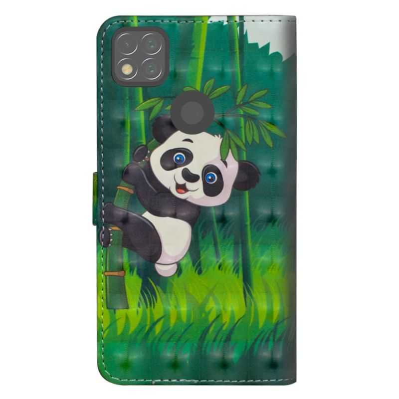 Cover Folio-hoesje Xiaomi Redmi 9C Telefoonhoesje Panda En Bamboe