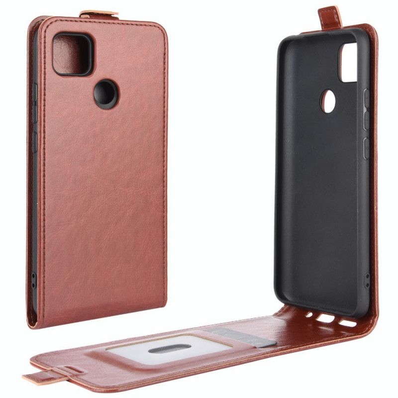 Cover Folio-hoesje Xiaomi Redmi 9C Wit Zwart Telefoonhoesje Vouwleereffect