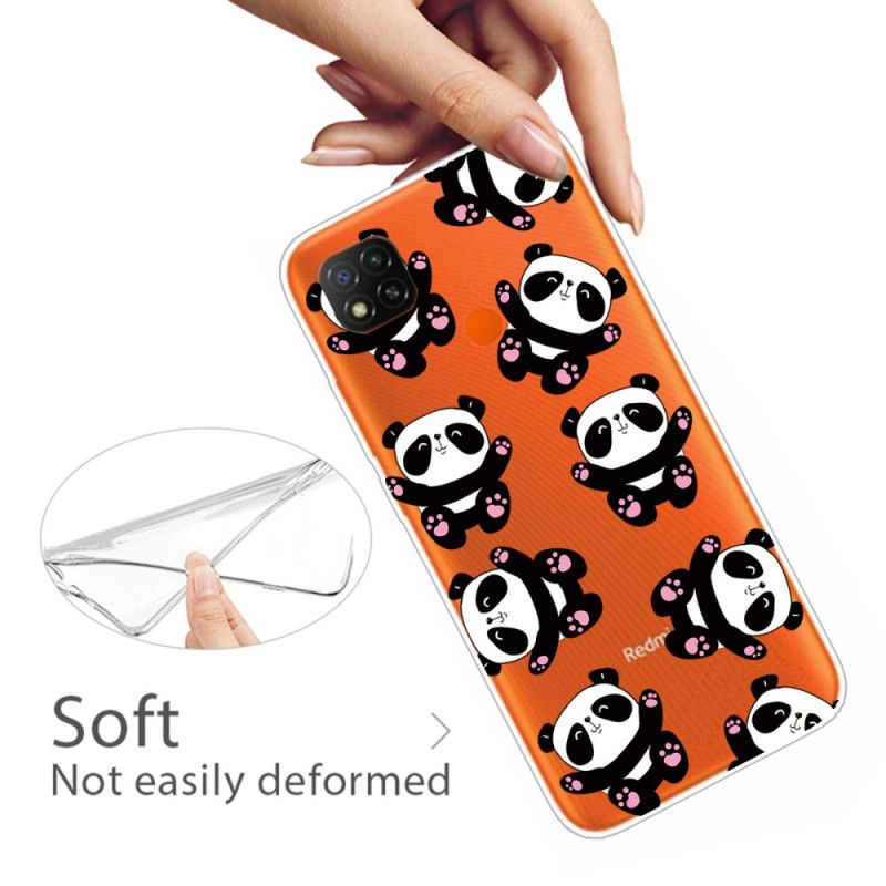 Cover Hoesje Xiaomi Redmi 9C Telefoonhoesje Leuke Panda'S