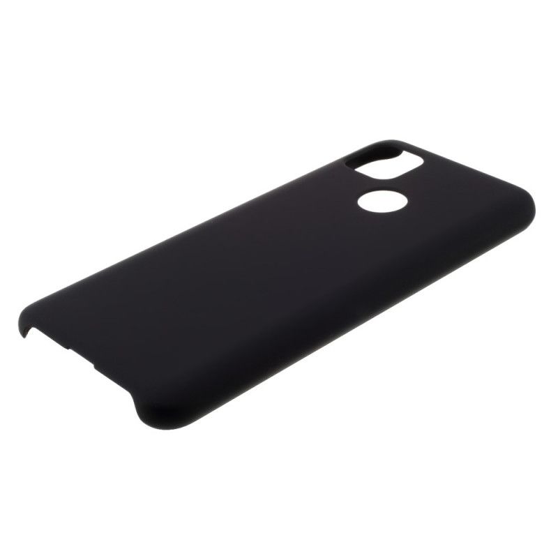 Cover Hoesje Xiaomi Redmi 9C Wit Zwart Telefoonhoesje Rigide Klassiek Eenvoudig
