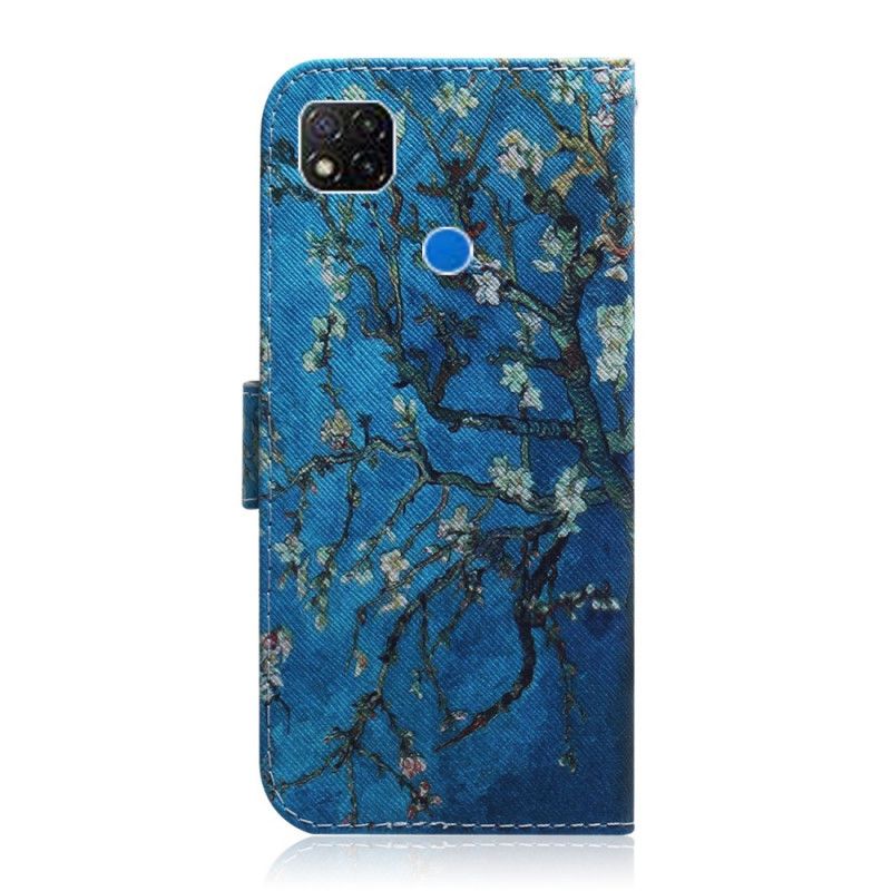 Flip Case Leren Xiaomi Redmi 9C Bloeiende Boomtak