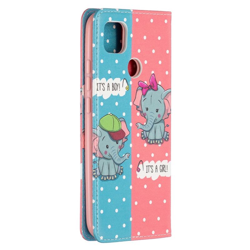 Folio-hoesje Xiaomi Redmi 9C Babyolifanten