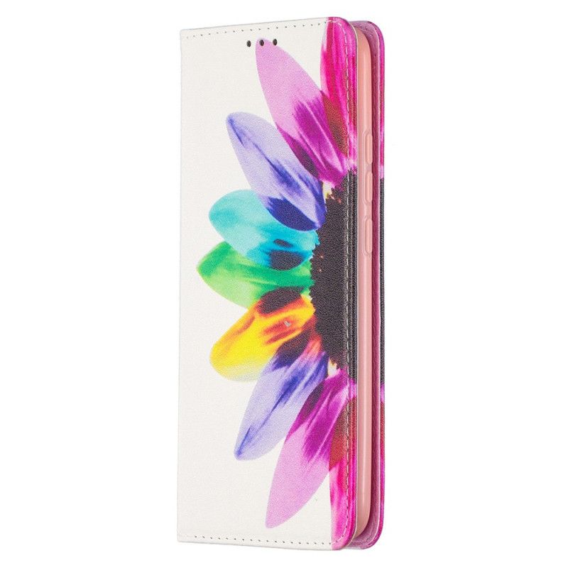 Folio-hoesje Xiaomi Redmi 9C Telefoonhoesje Aquarelbloem