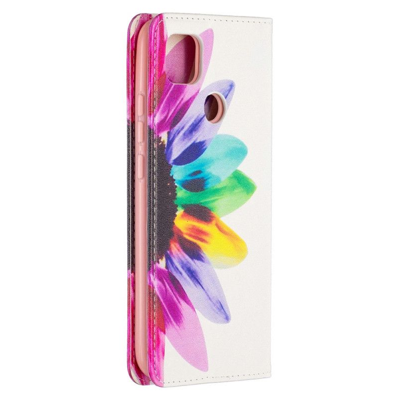 Folio-hoesje Xiaomi Redmi 9C Telefoonhoesje Aquarelbloem