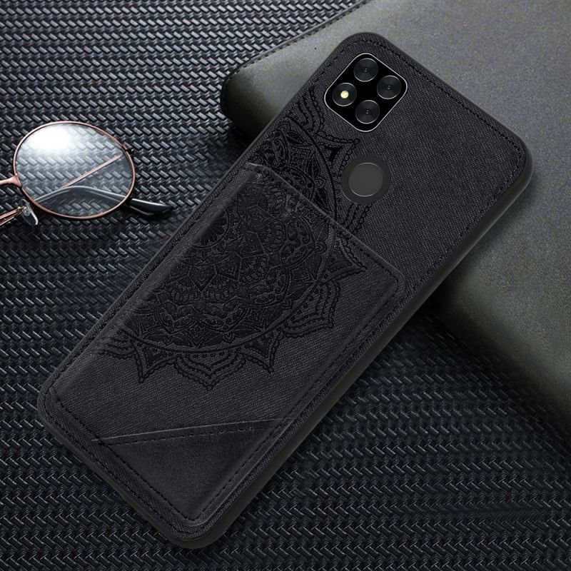 Hoesje voor Xiaomi Redmi 9C Grijs Zwart Multifunctioneel Mandala-Ontwerp