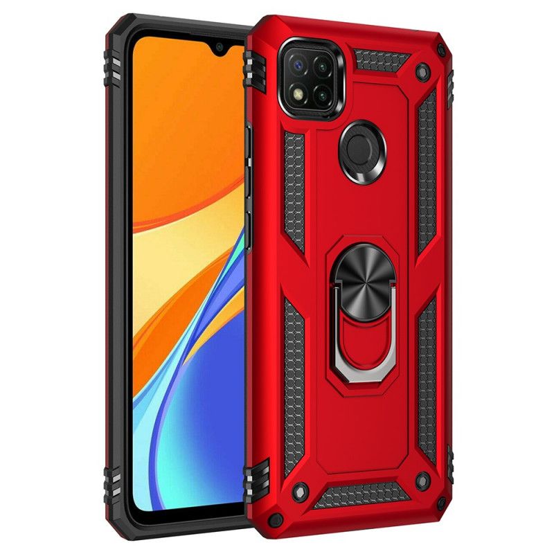 Hoesje voor Xiaomi Redmi 9C Rood Zwart Premium Ring