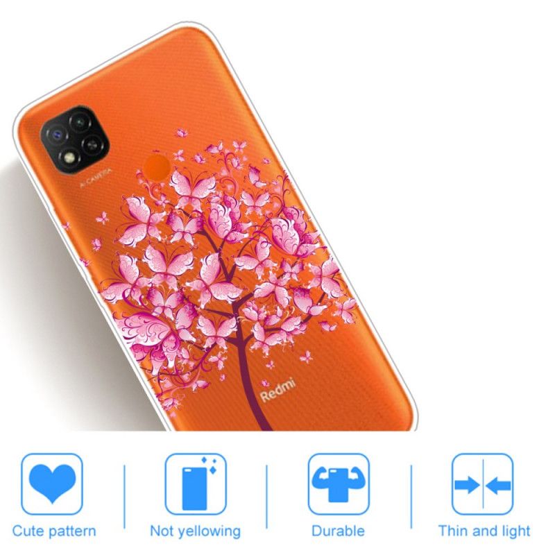 Hoesje voor Xiaomi Redmi 9C Roze Boomtop