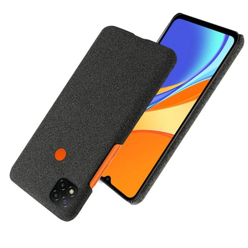 Hoesje Xiaomi Redmi 9C Grijs Zwart Ksq Chique Stof