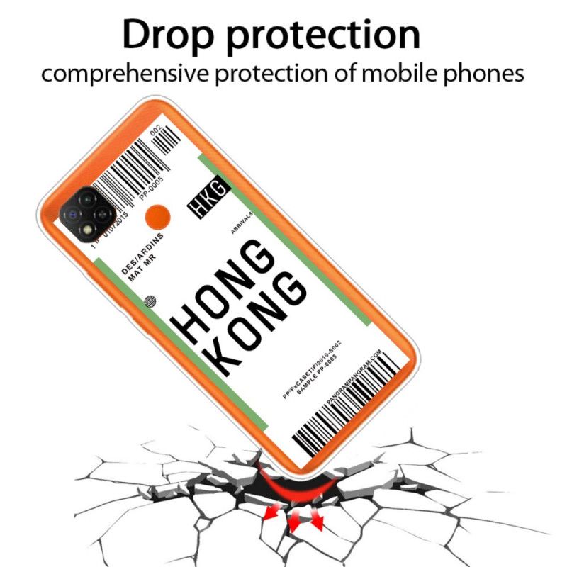 Hoesje Xiaomi Redmi 9C Instapkaart Naar Hong Kong