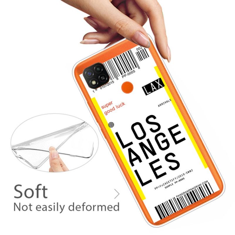Hoesje Xiaomi Redmi 9C Instapkaart Naar Los Angeles