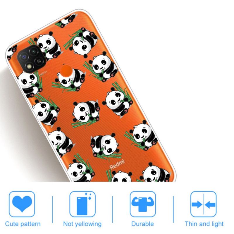 Hoesje Xiaomi Redmi 9C Kleine Panda'S